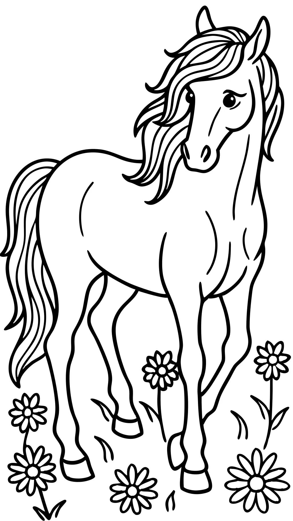 pretty horse realistic horse coloring pages